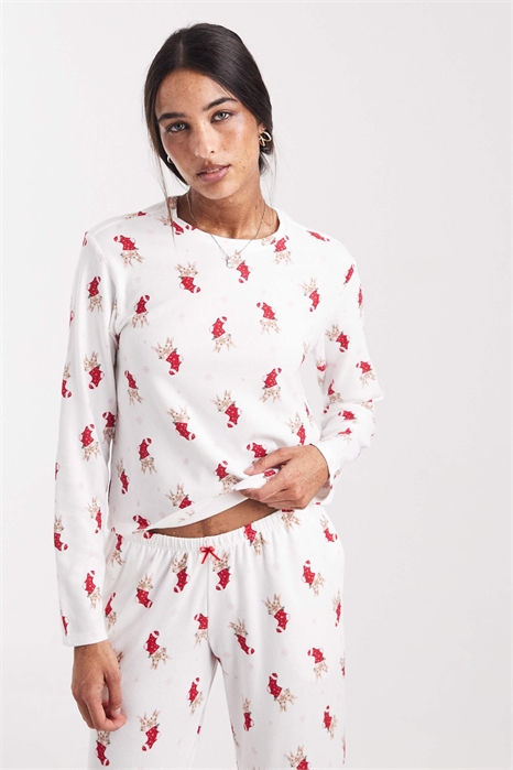 Пижамная кофта с круглым вырезом и длинными рукавами co-ord артикул 154314236