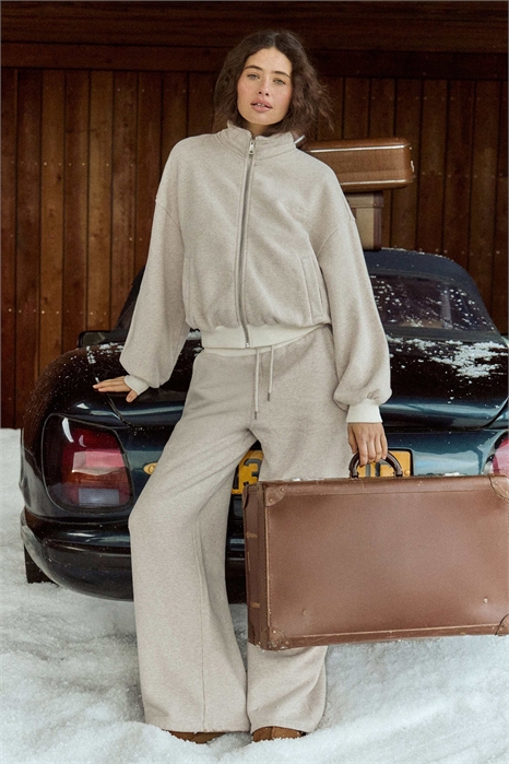 Джоггеры свободного кроя с широкими брючинами и эластичным поясом с высоким содержанием хлопка co-ord артикул 151961801