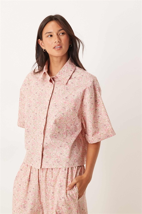 Рубашка из ткани «Джорджи» в стиле «микс-энд-матч» артикул 144537690