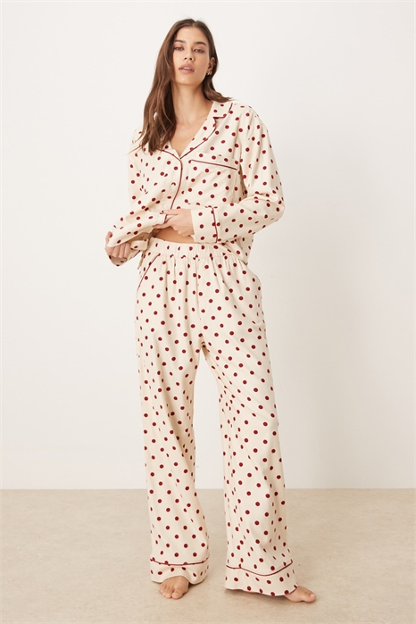 Пижамные штаны-боксеры из фланели с высокой талией co-ord артикул 154149929