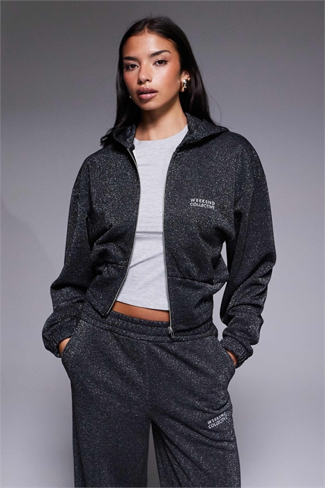 Худи Weekend Collective на молнии с металлической нитью co-ord артикул 151451178