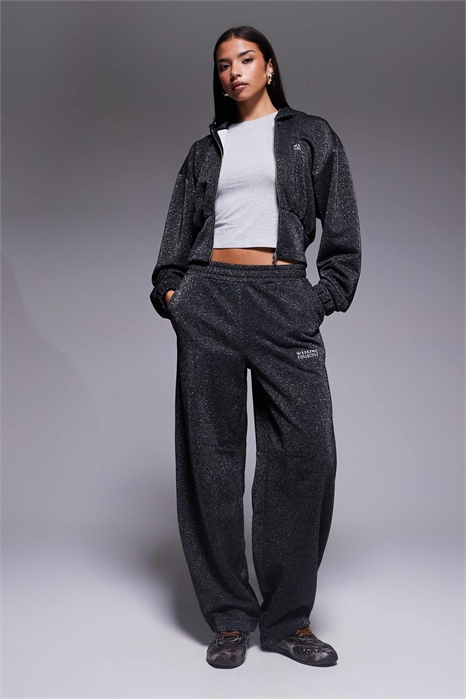 Штаны-джоггеры Weekend Collective с застежкой-молнией и широкими брючинами, с металлической нитью co-ord артикул 151451280