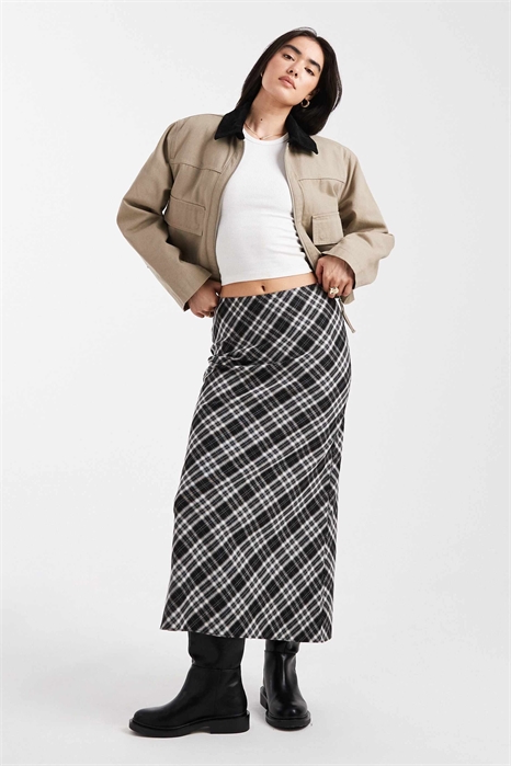 Юбка-миди в клетку артикул 150706259