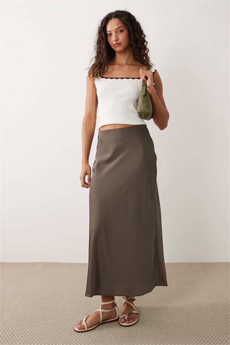 Атласная юбка макси артикул 151928645