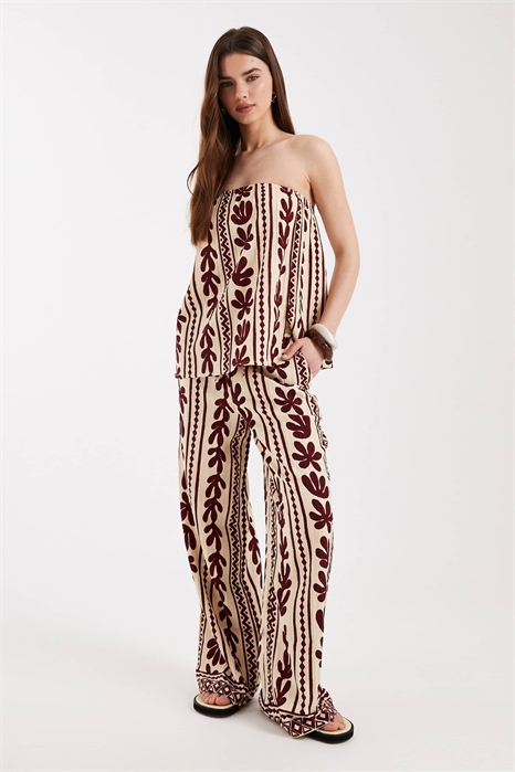 Брюки с узором co-ord артикул 152320238