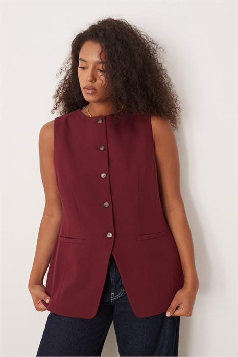 ASOS DESIGN Curve: жилет с высоким воротником и зауженной талией, подчеркивающий бедра артикул 150009235