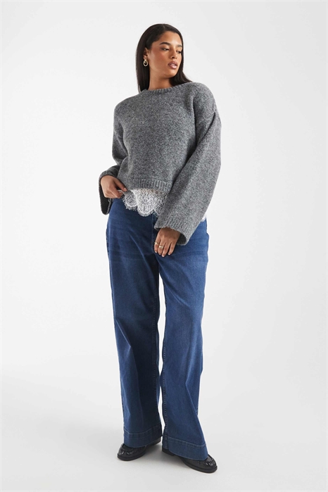 Джинсы с прямыми брючинами артикул 150666054