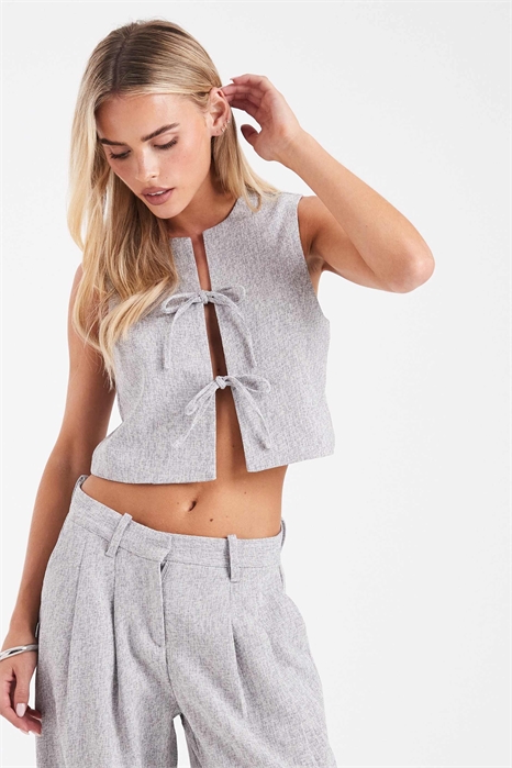 Жилет с завязками спереди co-ord артикул 149832561