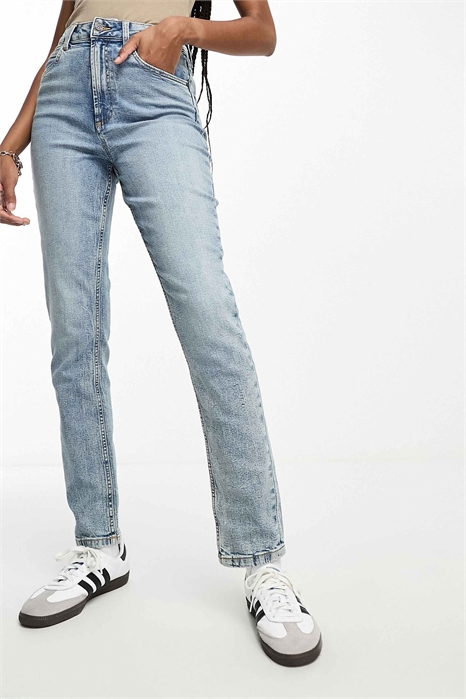 ASOS DESIGN: джинсы-мама с завышенной талией, узким кроем и комфортной посадкой артикул 130949799