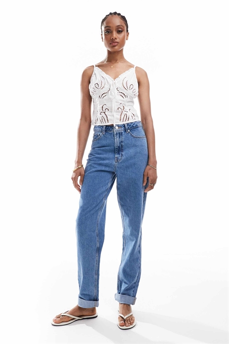 ASOS DESIGN — джинсы-мама с высокой талией и свободным кроем для высоких артикул 141381346