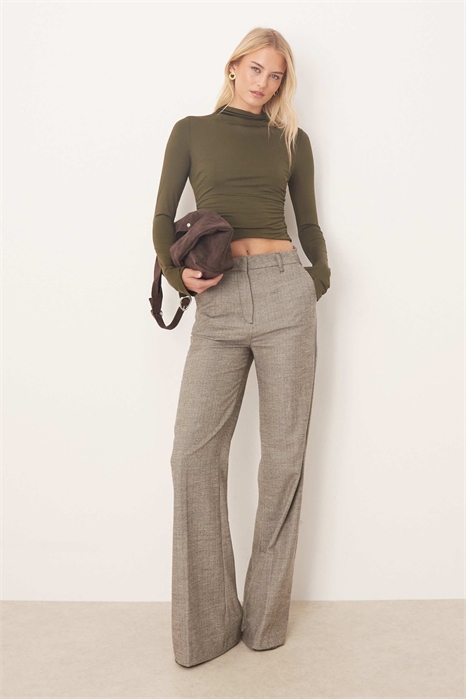 Длинные брюки с зауженным кроем и расклешенными штанинами артикул 150202572