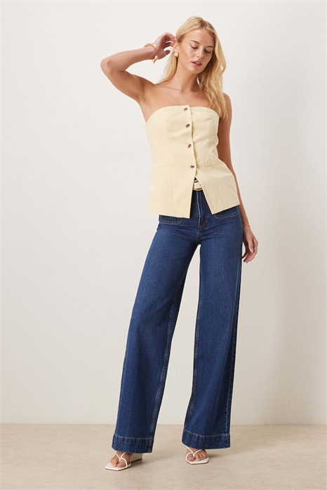 ASOS DESIGN — джинсы для высоких с широкими брючинами и передними карманами артикул 148414335