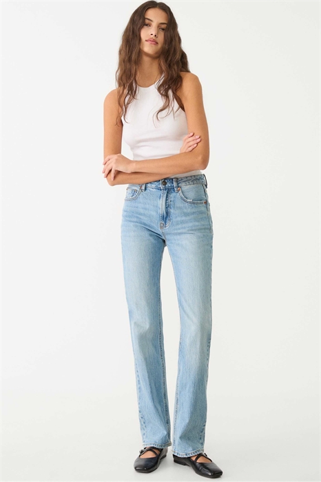 Джинсы с прямыми брючинами и эффектом винтаж, модель Tall d98 артикул 149981234