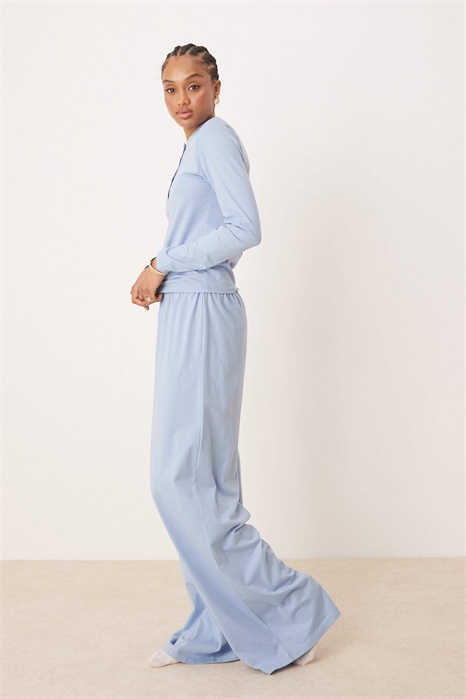 ASOS DESIGN Длинные брюки для пижамы синего цвета, подходящие к любой верхней части артикул 140913247