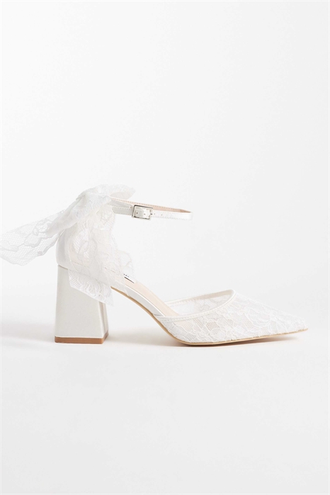 Свадебные туфли Reema на блочном каблуке с бантиком артикул 150075220