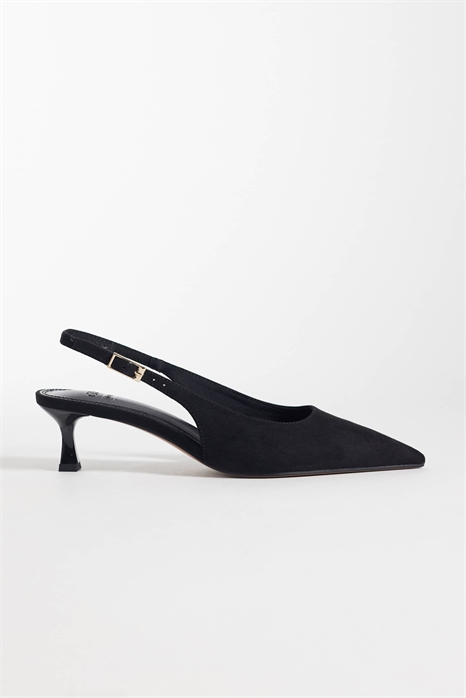 Туфли-лодочки на низком каблуке с открытой пяткой артикул 146856892