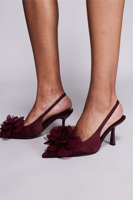 Туфли на среднем каблуке с ремешком на пятке и украшением «Восход солнца» артикул 145575903