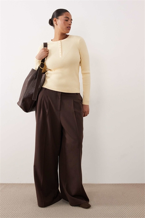 Топ-хенли ASOS DESIGN Curve из тонкой ткани артикул 153049239