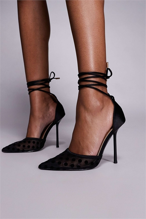 Туфли на каблуке Simmi London Mandisa из сетчатого материала в горошек артикул 150781110