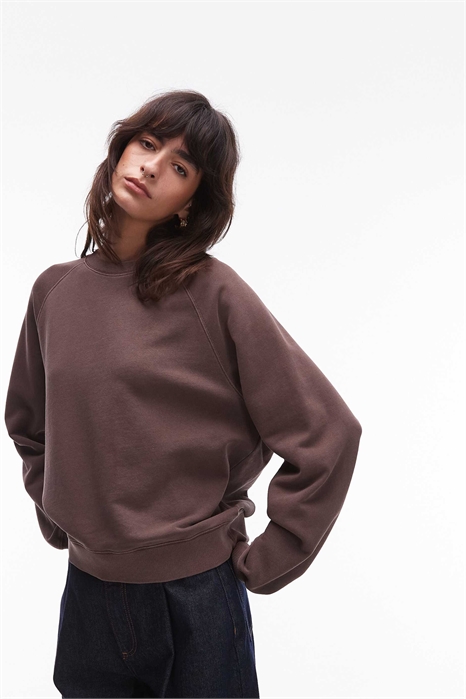 Мягкая махровая толстовка с круглым вырезом артикул 150524183