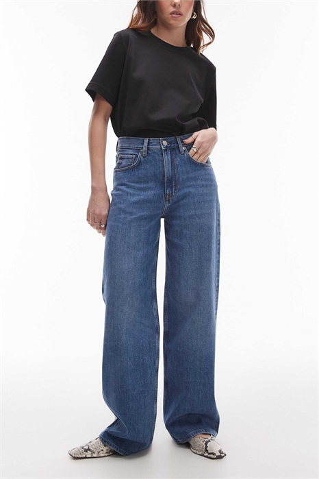 Джинсы «Корал» с высокой талией и свободным кроем артикул 141380381