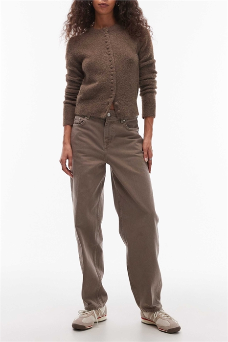 Джинсы с зауженными брючинами артикул 149319235