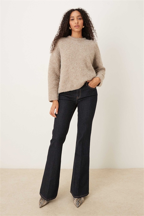 Джинсы Violeta из 100% хлопка с плиссированной передней частью и расклешенным кроем артикул 151270408