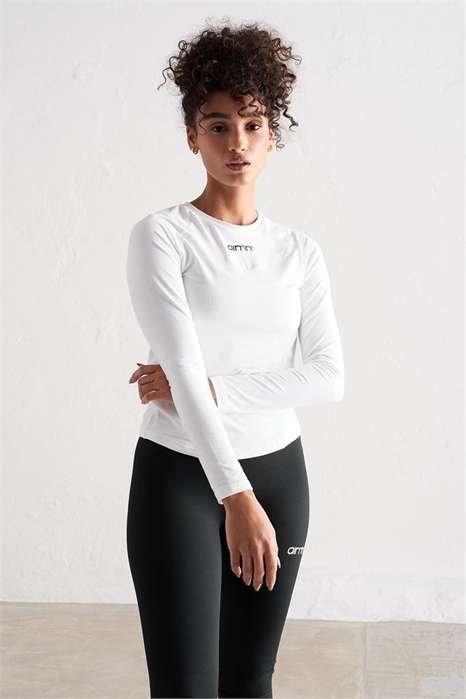 Белая мягкая базовая кофта с длинным рукавом артикул 141875133