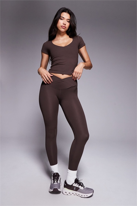 Леггинсы для йоги с мягкой эластичной резинкой на талии артикул 141637184