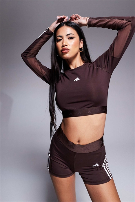 Кроп-топ с длинным рукавом adidas Training Hyperglam артикул 135850322