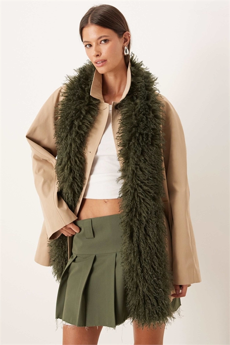 Шарф из искусственного монгольского меха артикул 148670336