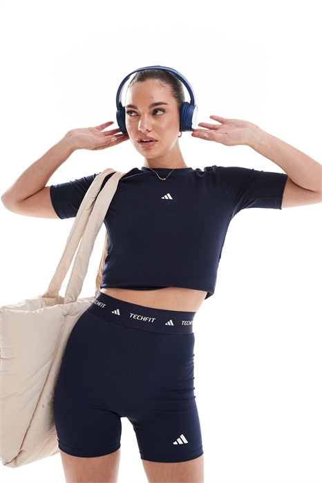 Шорты Adidas Training Tech Fit темно-синего цвета артикул 138342149