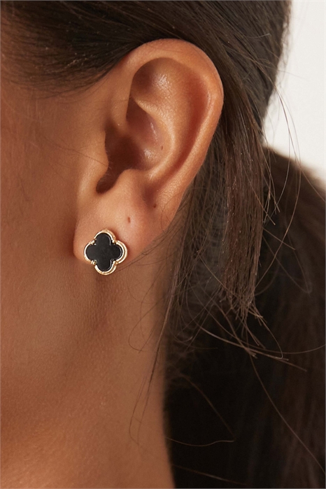 Серьги-гвоздики с клевером артикул 150367471