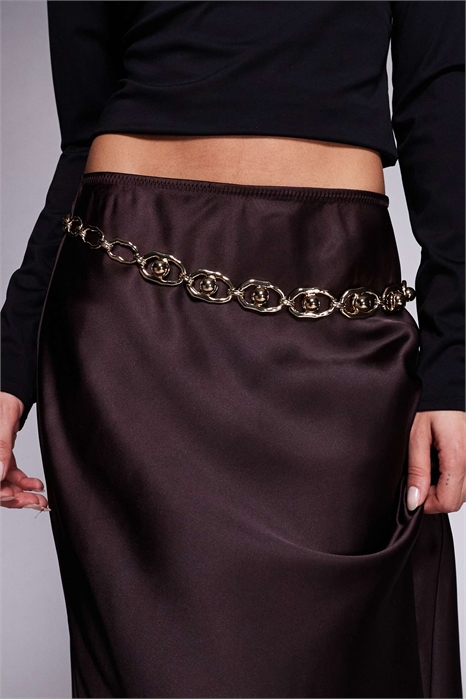 Пояс с шариковым ланцюжком на талии и бедрах артикул 151702644