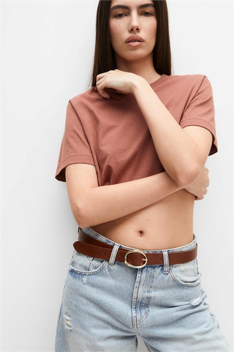 Ремень с овальной пряжкой артикул 149625666