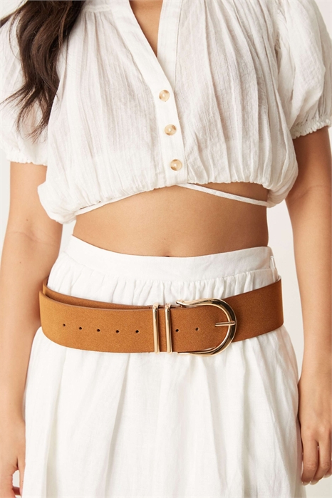 Низкая талия и пояс на бедрах из искусственной замши артикул 142509060