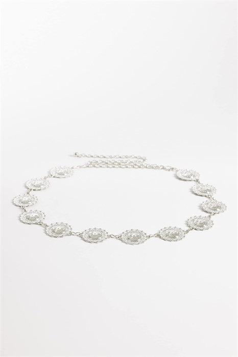 Пояс с крупными монетами на цепочке артикул 153280324