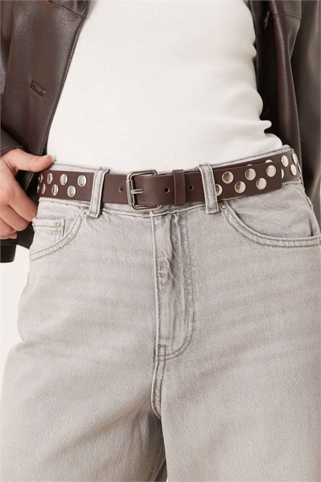 Пояс из искусственной кожи с заклепками артикул 154312454