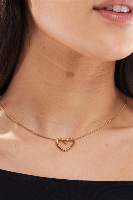 Водонепроницаемое колье из нержавеющей стали с подвеской в форме сердца артикул 151929068