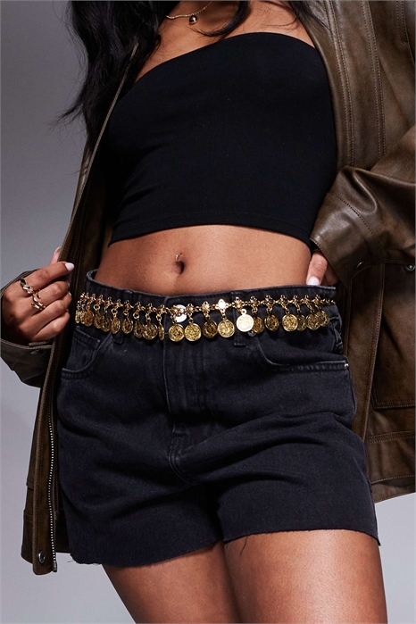 Ремень в стиле бохо с металлическими монетами артикул 139075990