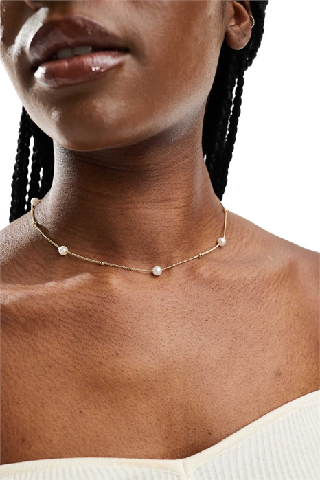 Ожерелье из жемчуга и шариков артикул 135229610