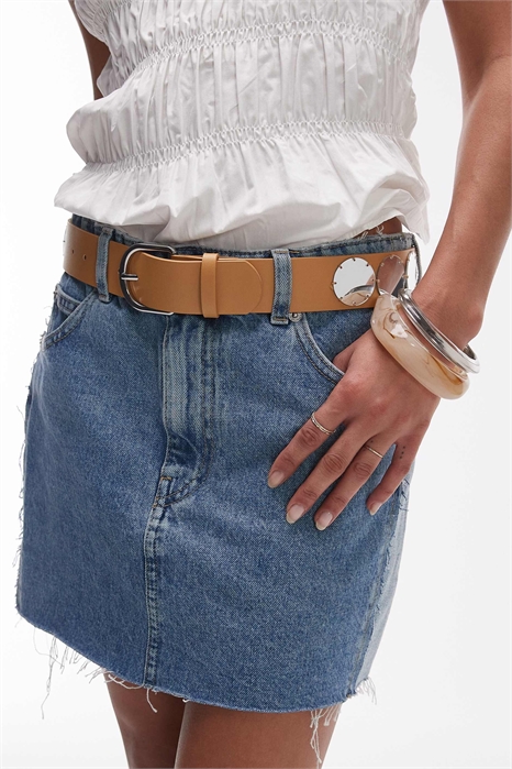 Зеркальный ремень с детальными элементами артикул 143823572