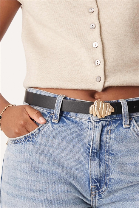 Пояс с текстурированными пластинами на талии и бедрах артикул 148478268