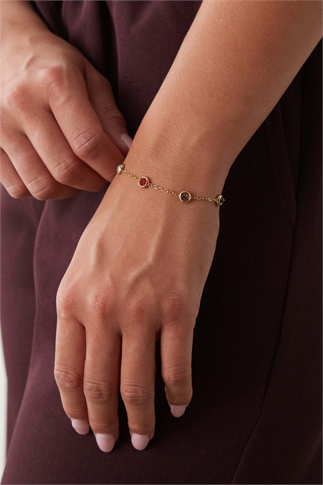 Браслет из нержавеющей стали с камнями артикул 150170612