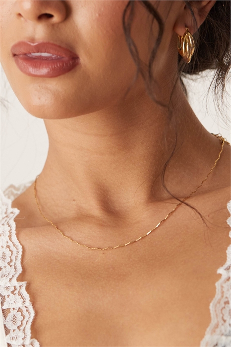 Колье с тонкой цепочкой артикул 143484440