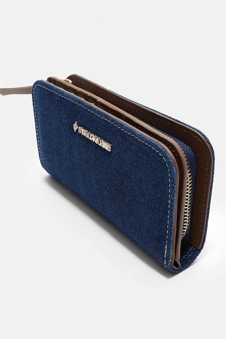 Джинсовый кошелек на молнии артикул 152171886