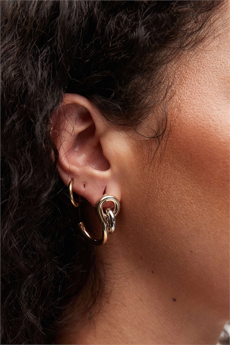 Серьги-кольца с завязками артикул 152463325