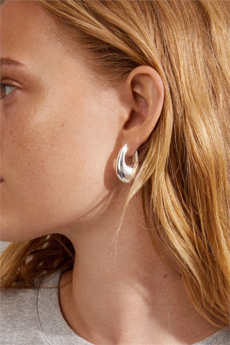 Осенние массивные серьги-кольца в стиле ретро артикул 150242580