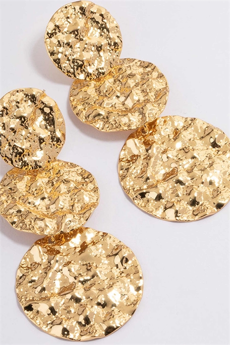 Серьги-капли «Трио» с позолотой и кованым узором от Lovisa артикул 150793432