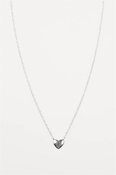 Колье с миниатюрным подвесом в виде пухлого сердечка из стерлингового серебра артикул 142135812